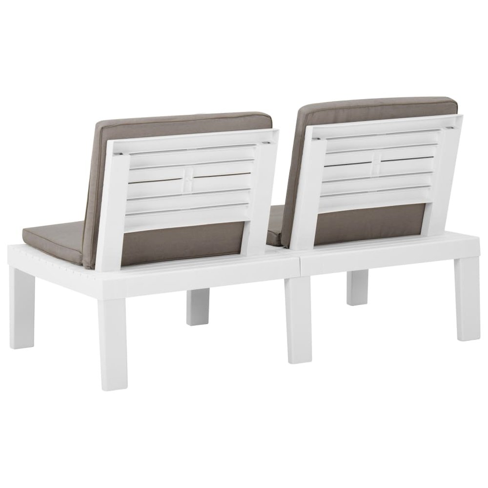 Garden Lounge Set White, Anthracite. Picture 10