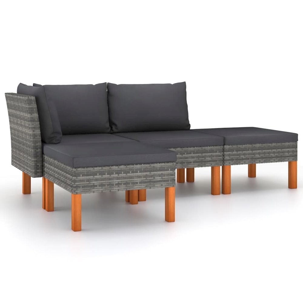Garden Lounge Set Gray, Anthracite. Picture 2