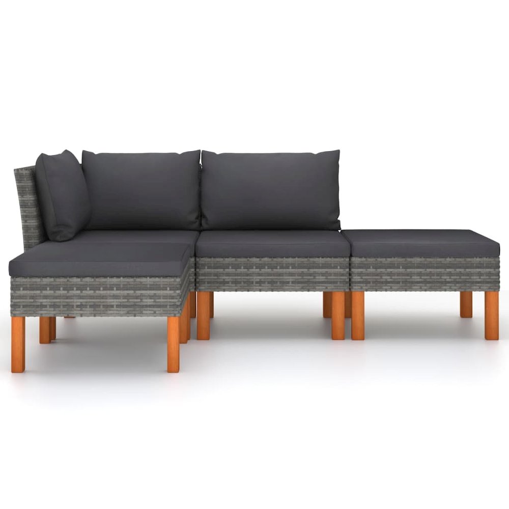 Garden Lounge Set Gray, Anthracite. Picture 3