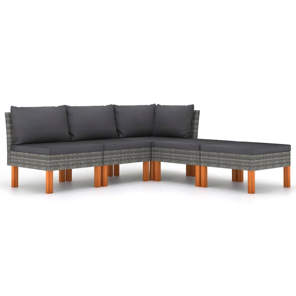 Garden Lounge Set Grey. Picture 2