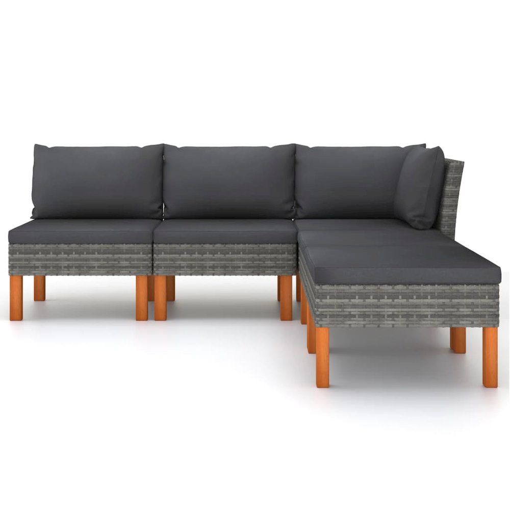Garden Lounge Set Grey. Picture 3