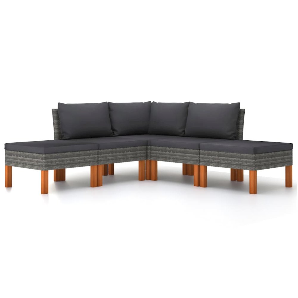 Garden Lounge Set Grey. Picture 4