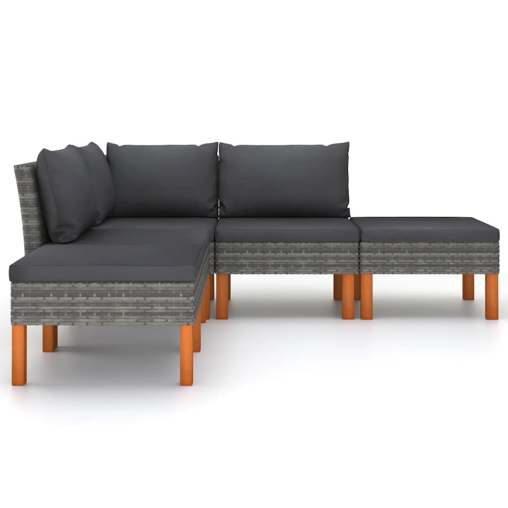Garden Lounge Set Grey. Picture 5