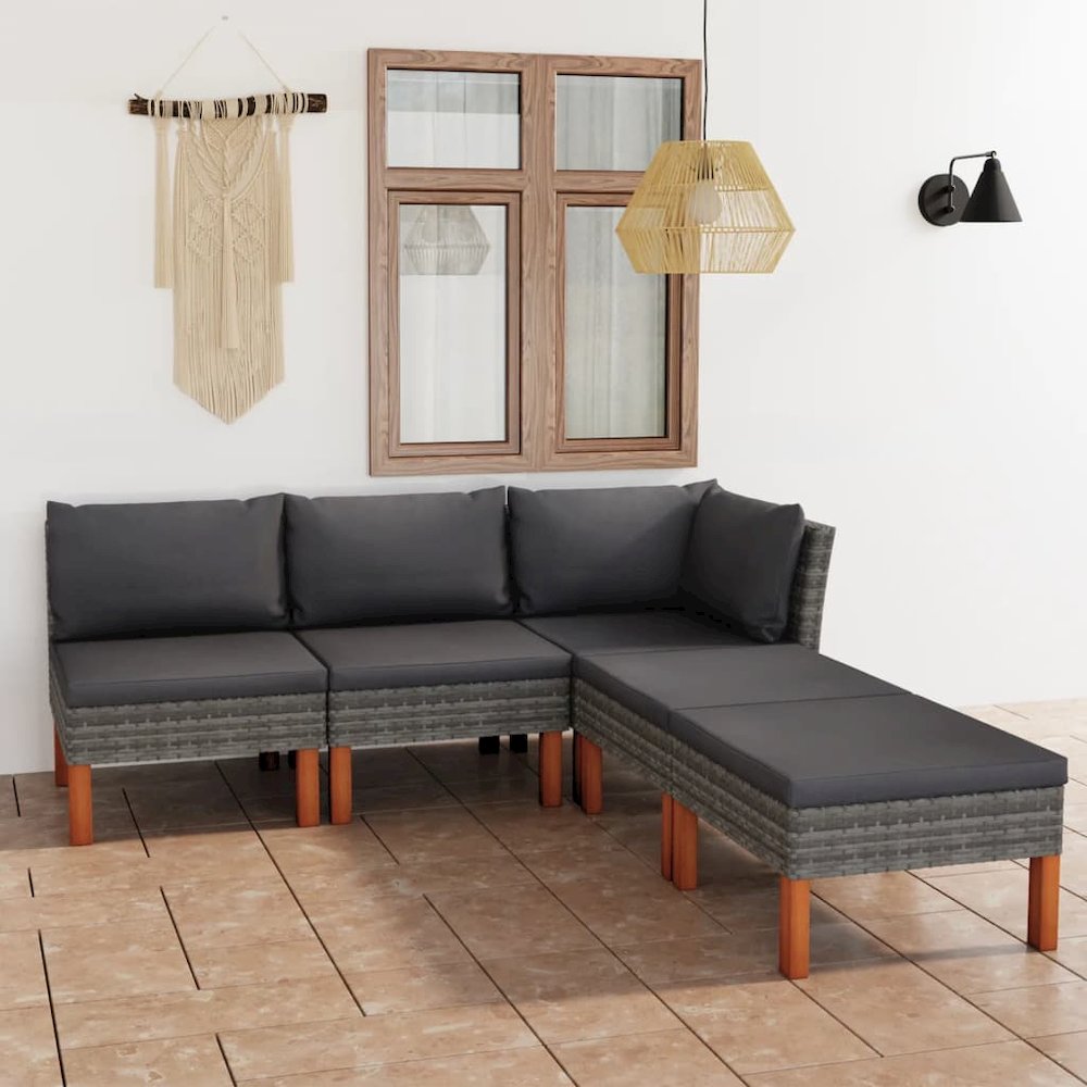 Garden Lounge Set Grey. Picture 1