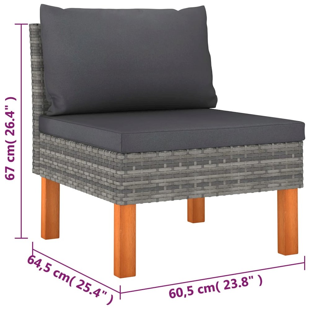 Garden Lounge Set Grey. Picture 10