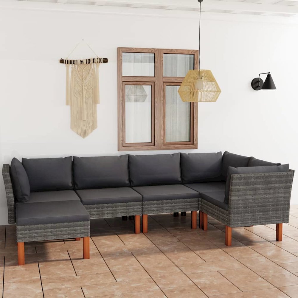 Garden Lounge Set Grey. Picture 1