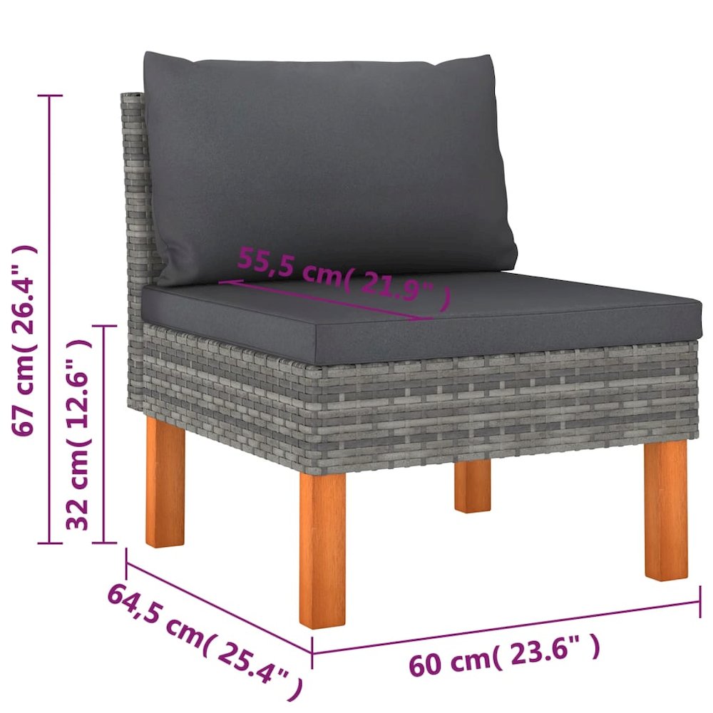 Garden Lounge Set Grey. Picture 9