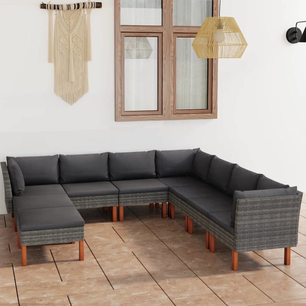 Garden Lounge Set Grey. Picture 1