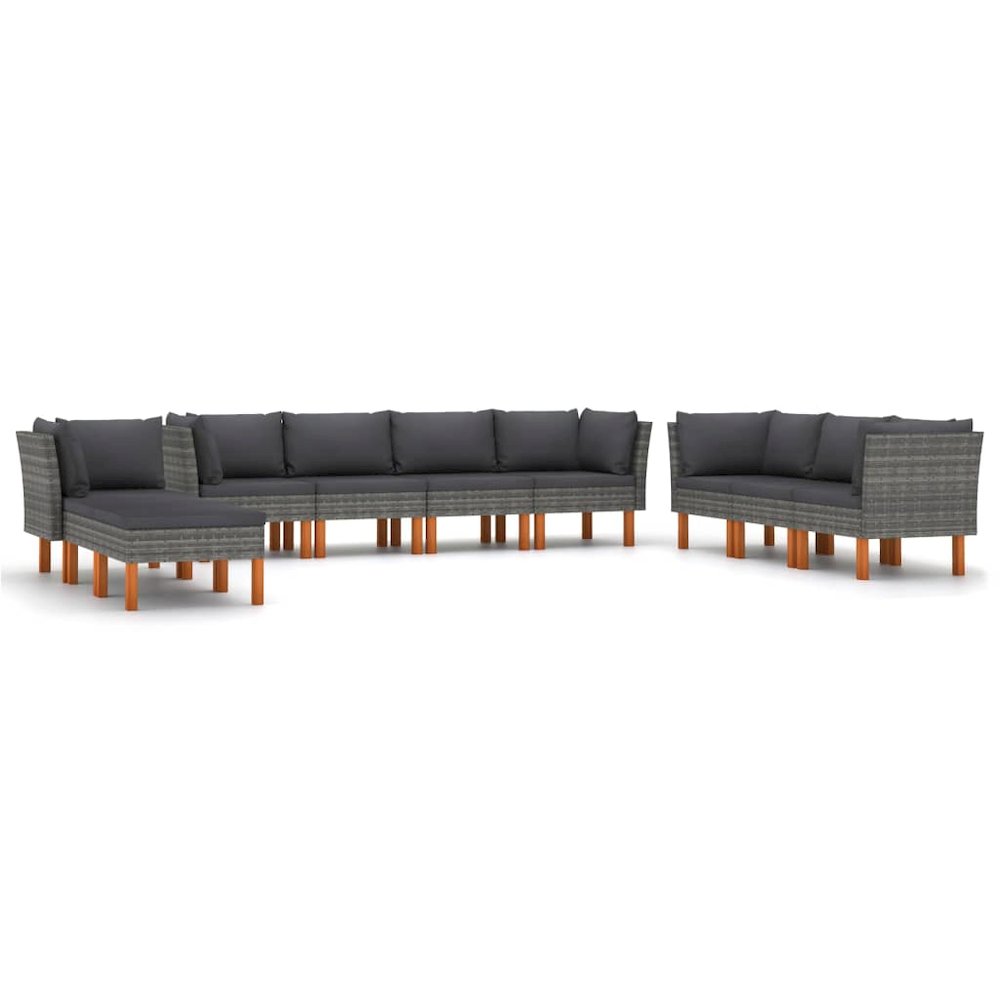 Garden Lounge Set Gray, Anthracite. Picture 2