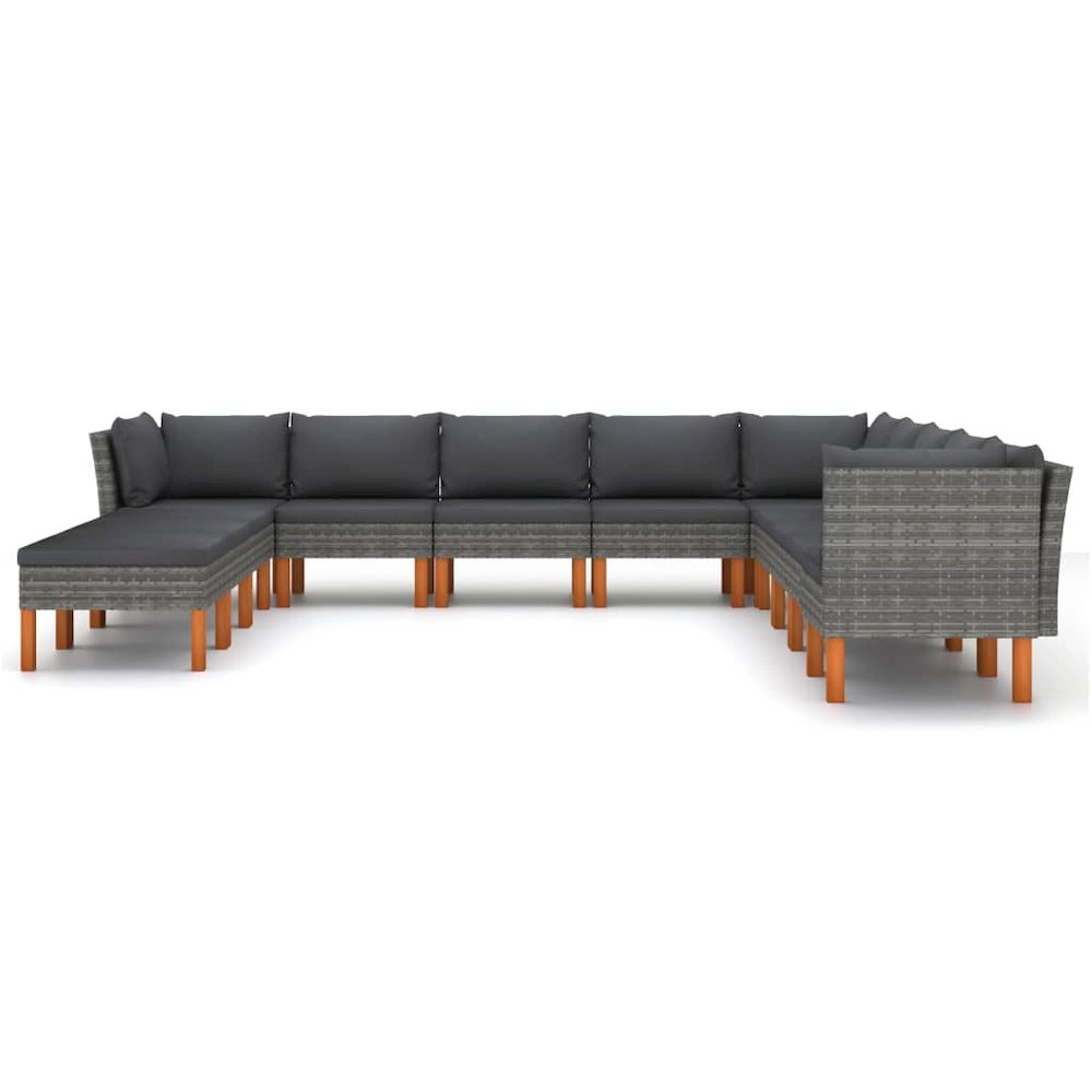 Garden Lounge Set Grey, Anthracite. Picture 3