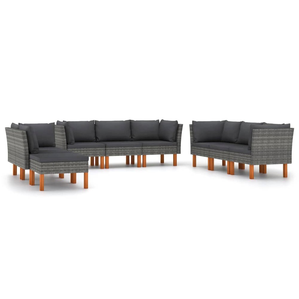 Garden Lounge Set Grey. Picture 2