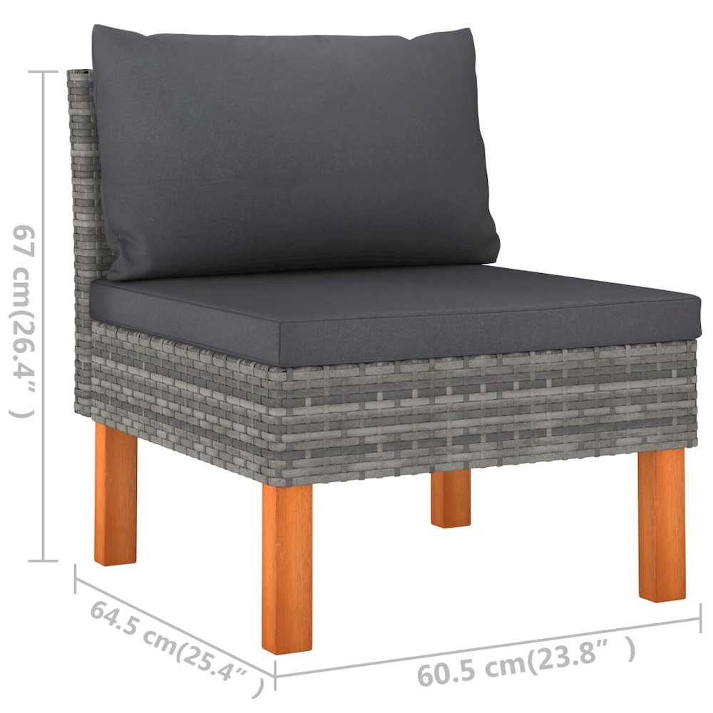 Garden Lounge Set Grey. Picture 8