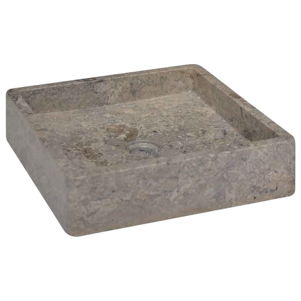Sink Gray 15.7"x15.7"x3.9" Marble. Picture 2