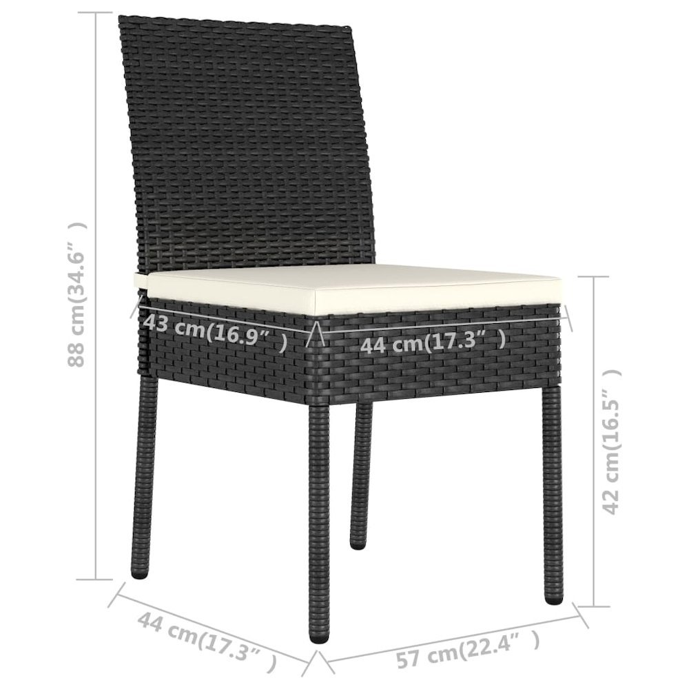 Dining Set Black, Cream. Picture 12