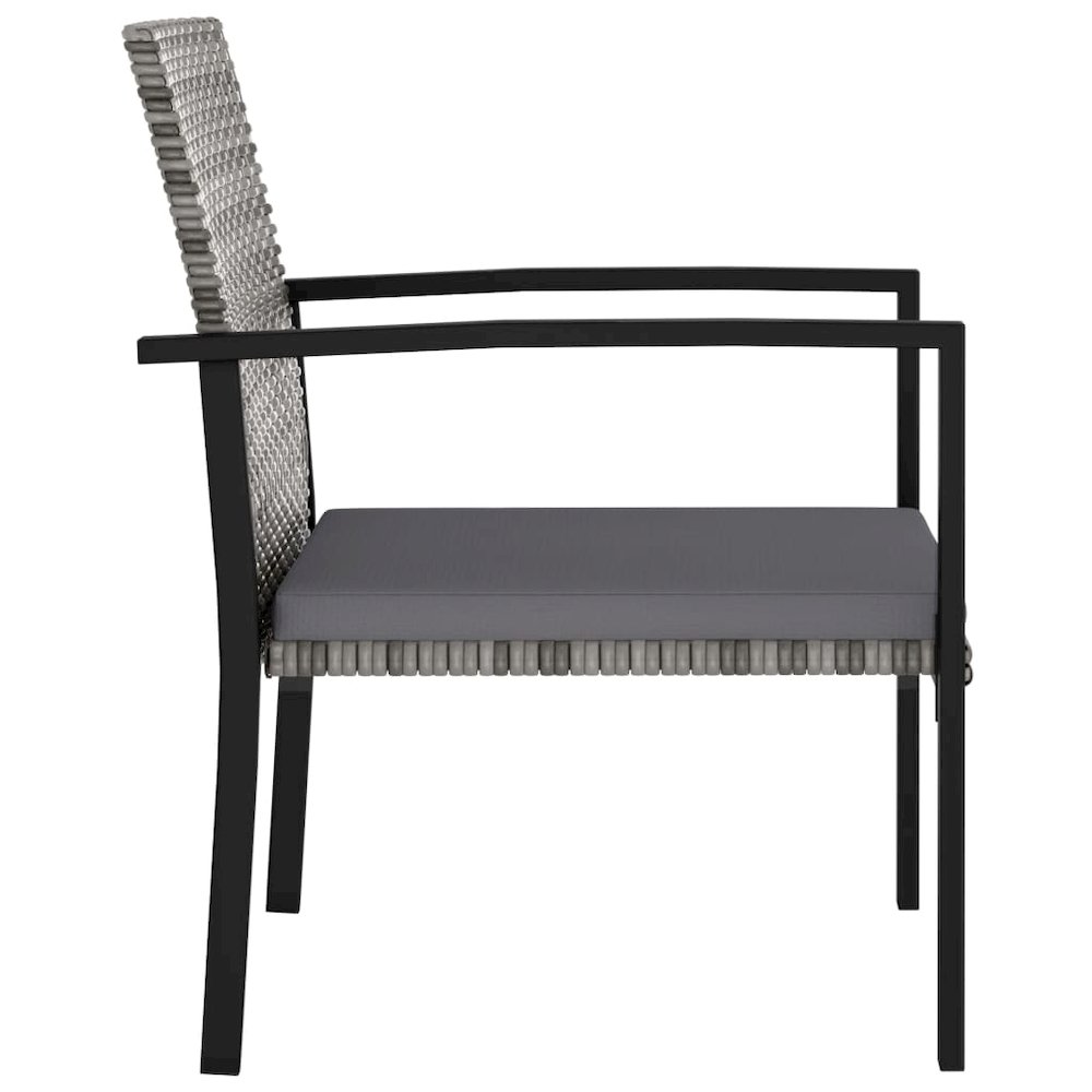 Dining Set Gray, Black. Picture 8