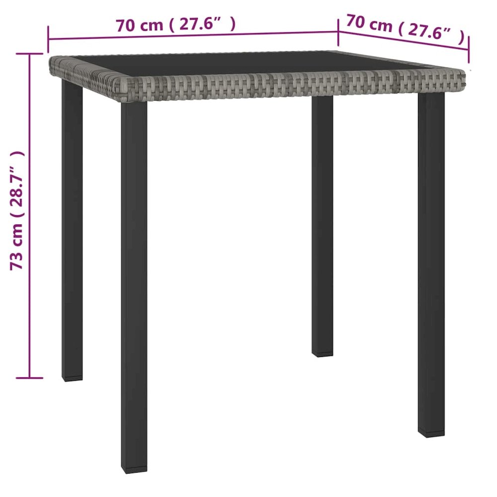 Dining Set Grey Poly rattan 5 Piece Set Light Weight Dining Set. Picture 11