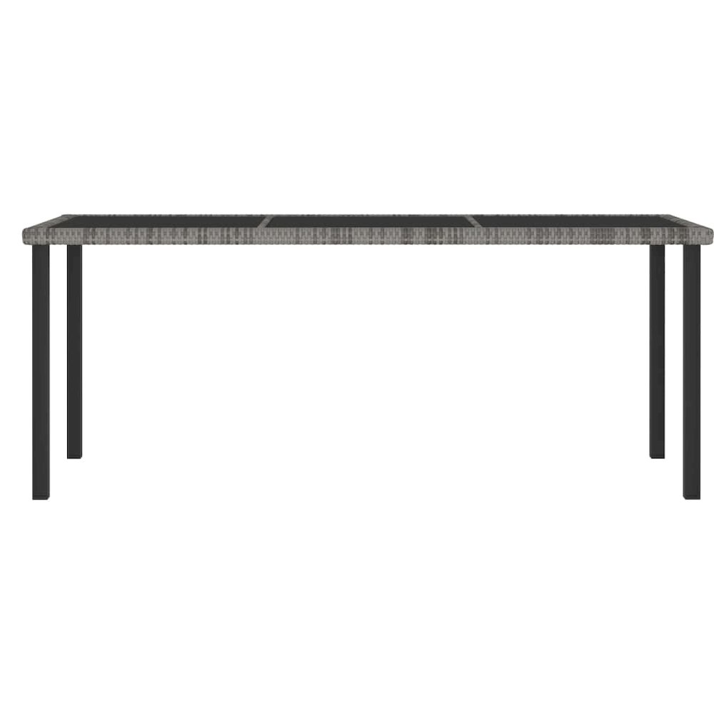 Dining Set Grey Poly rattan Large Durable Dining Set. Picture 4