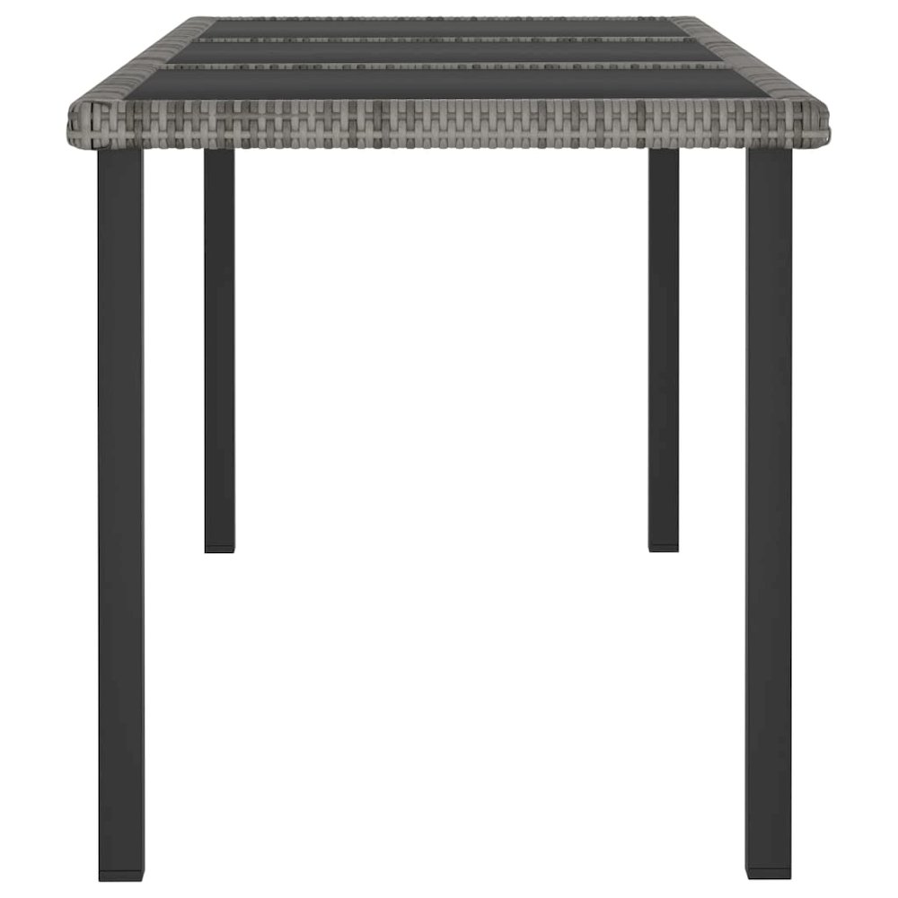 Dining Set Grey Poly rattan Large Durable Dining Set. Picture 5