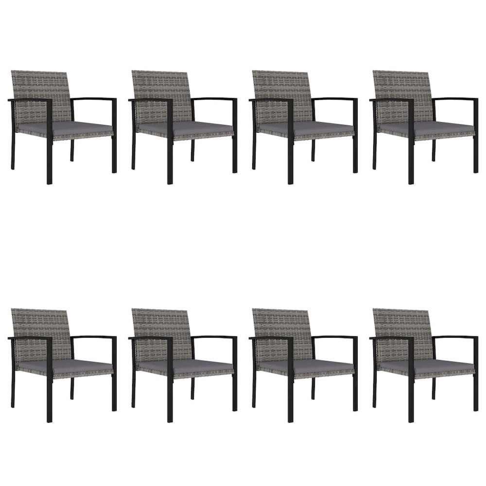Dining Set Grey Poly rattan Large Durable Dining Set. Picture 7
