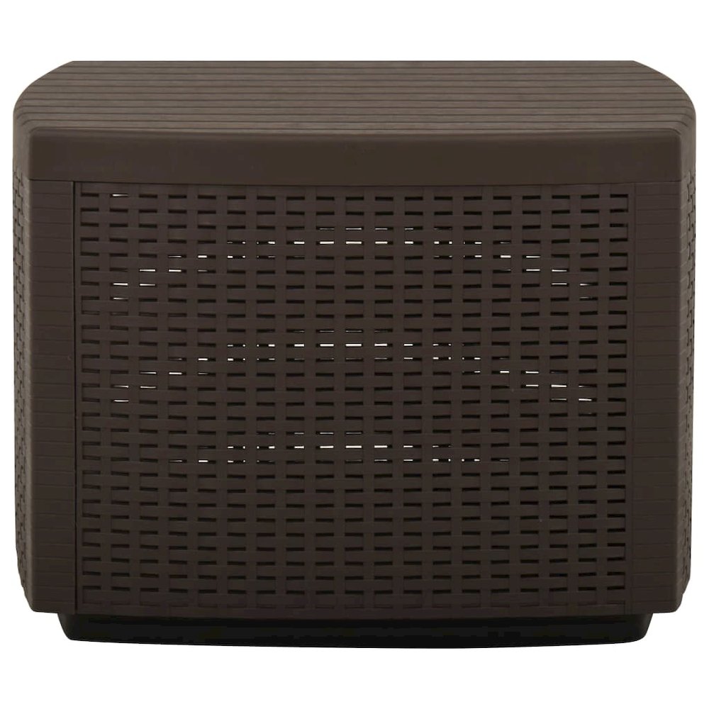 Garden Table Mocha Plastic Medium Lightweight Garden Table. Picture 2