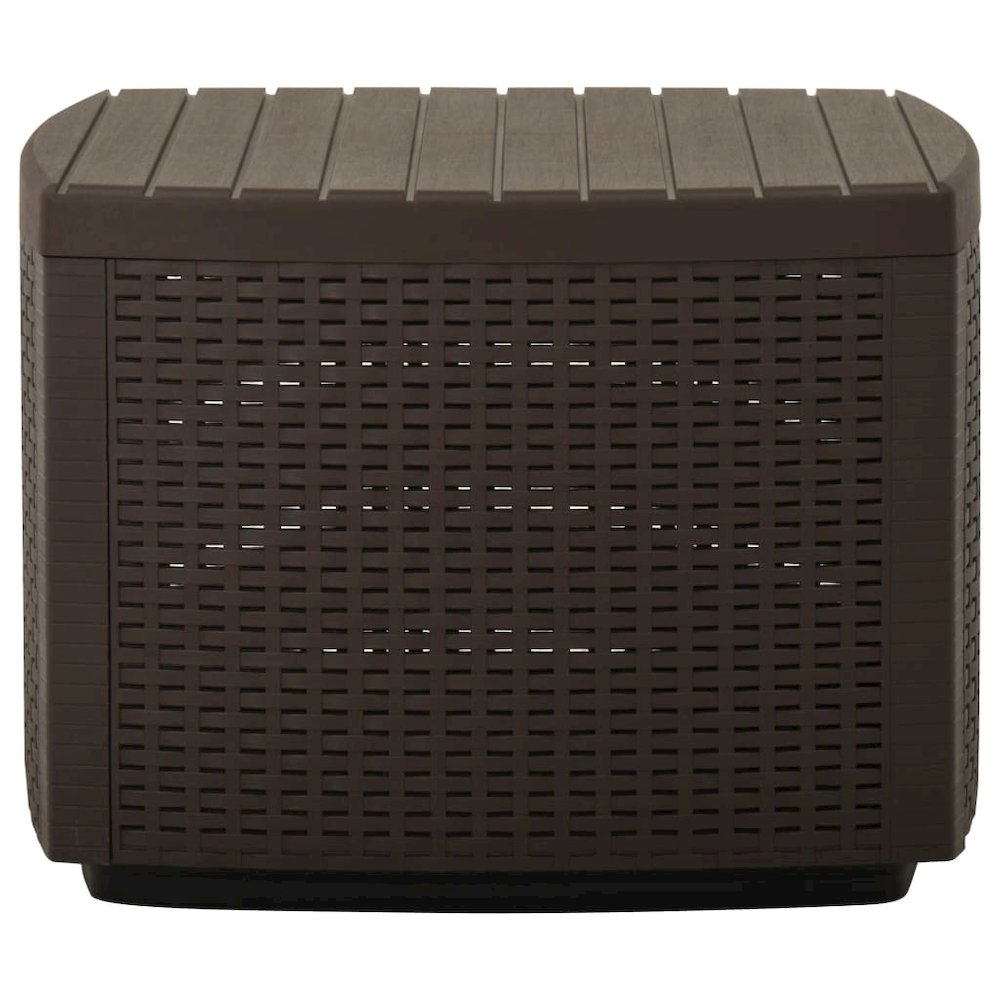 Garden Table Mocha Plastic Medium Lightweight Garden Table. Picture 3