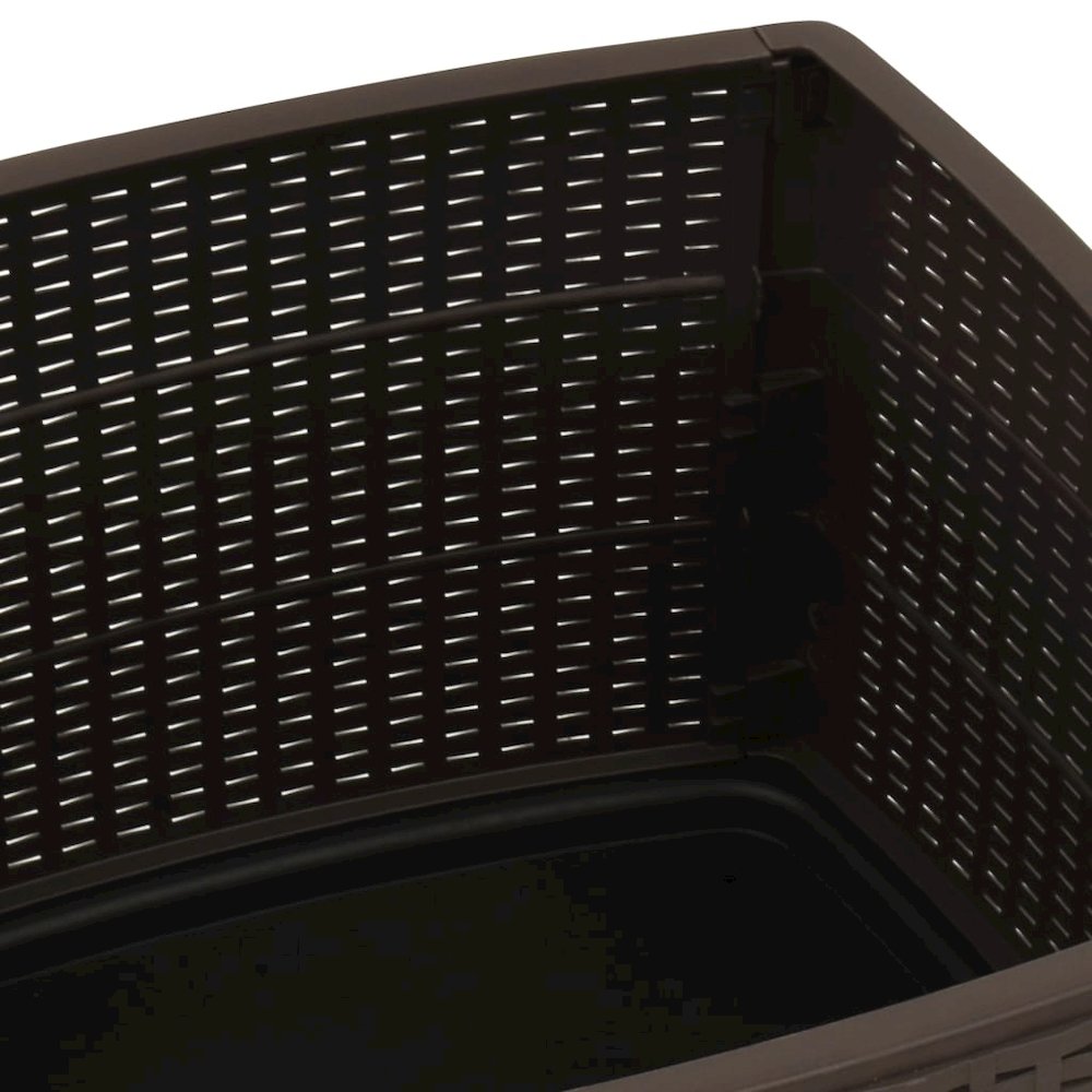 Garden Table Mocha Plastic Medium Lightweight Garden Table. Picture 7