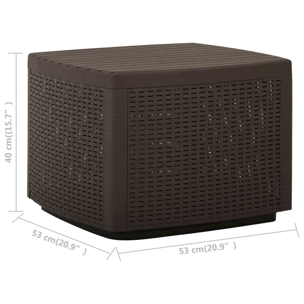 Garden Table Mocha Plastic Medium Lightweight Garden Table. Picture 8