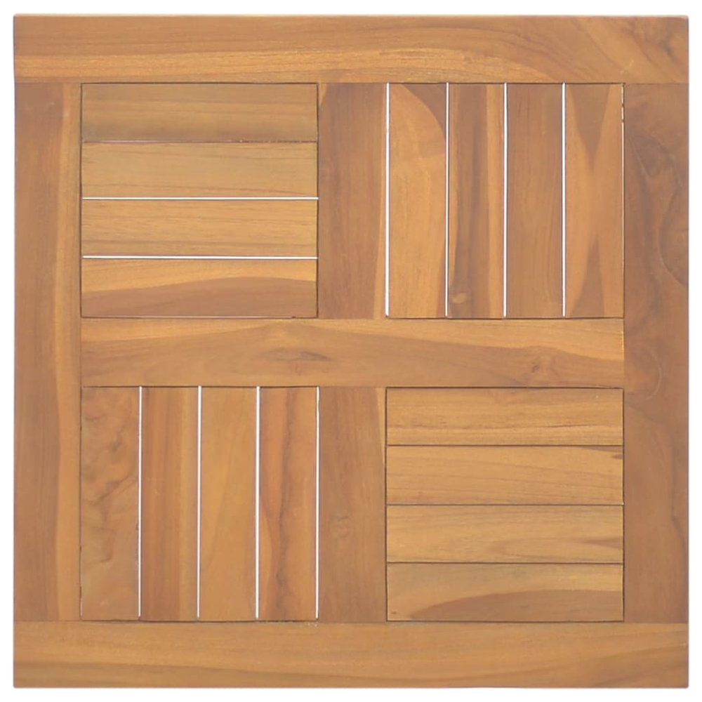 Table Top Teak Solid Teak Wood 19.7 x 19.7 in Durable Table Top. Picture 1