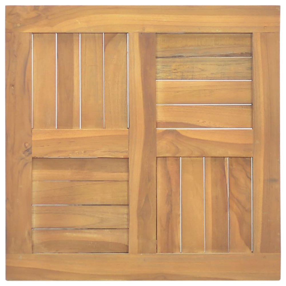 Table Top Teak Solid Teak Wood 19.7 x 19.7 in Durable Table Top. Picture 2