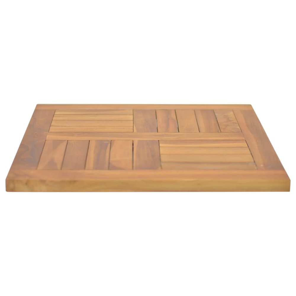 Table Top Teak Solid Teak Wood 19.7 x 19.7 in Durable Table Top. Picture 4