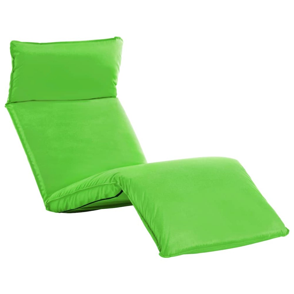 Sunlounger Green Oxford Fabric Full Length Foldable Waterproof. Picture 1