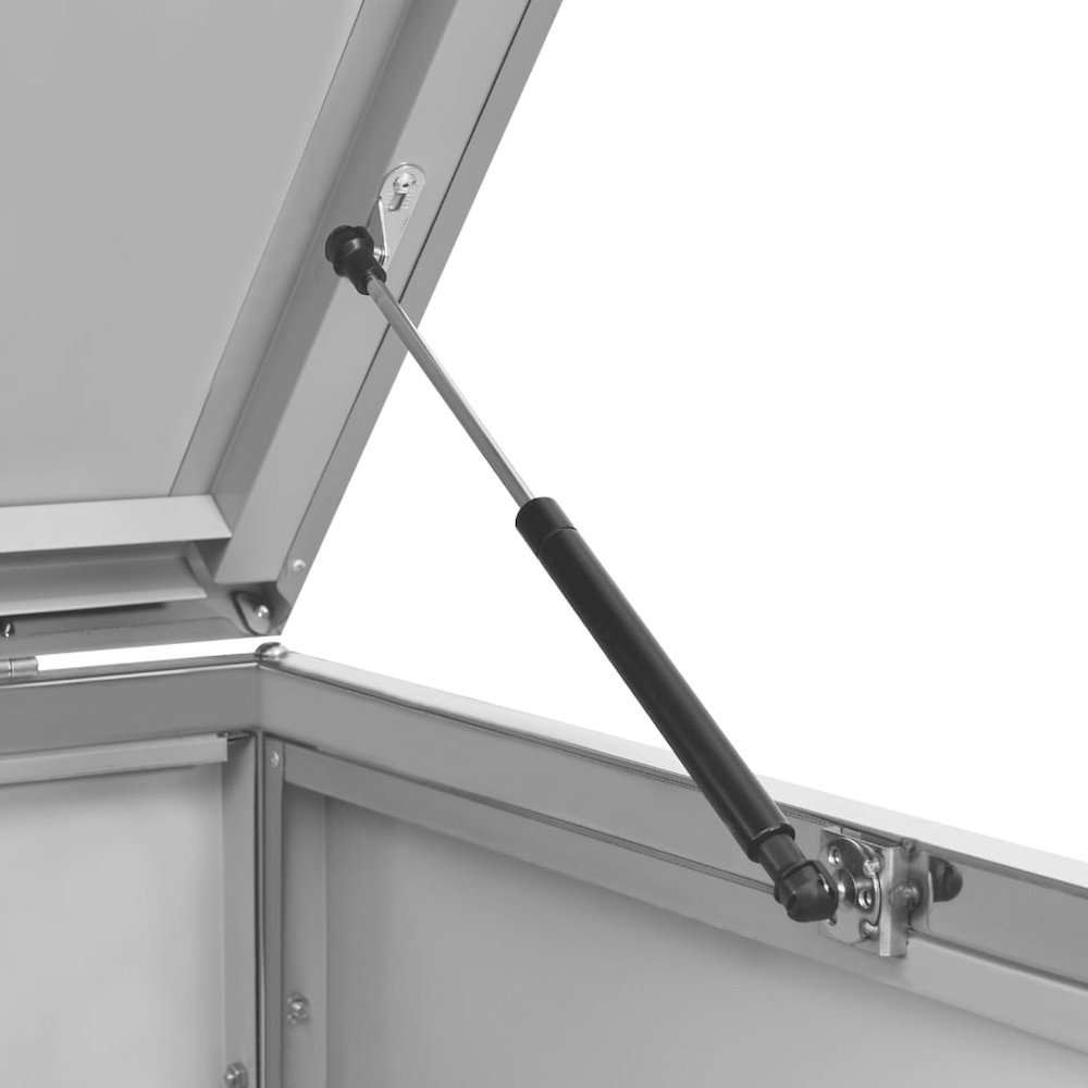 Single Wheelie Bin Shed 27.2"x30.5"x44.3" Stainless Steel. Picture 8
