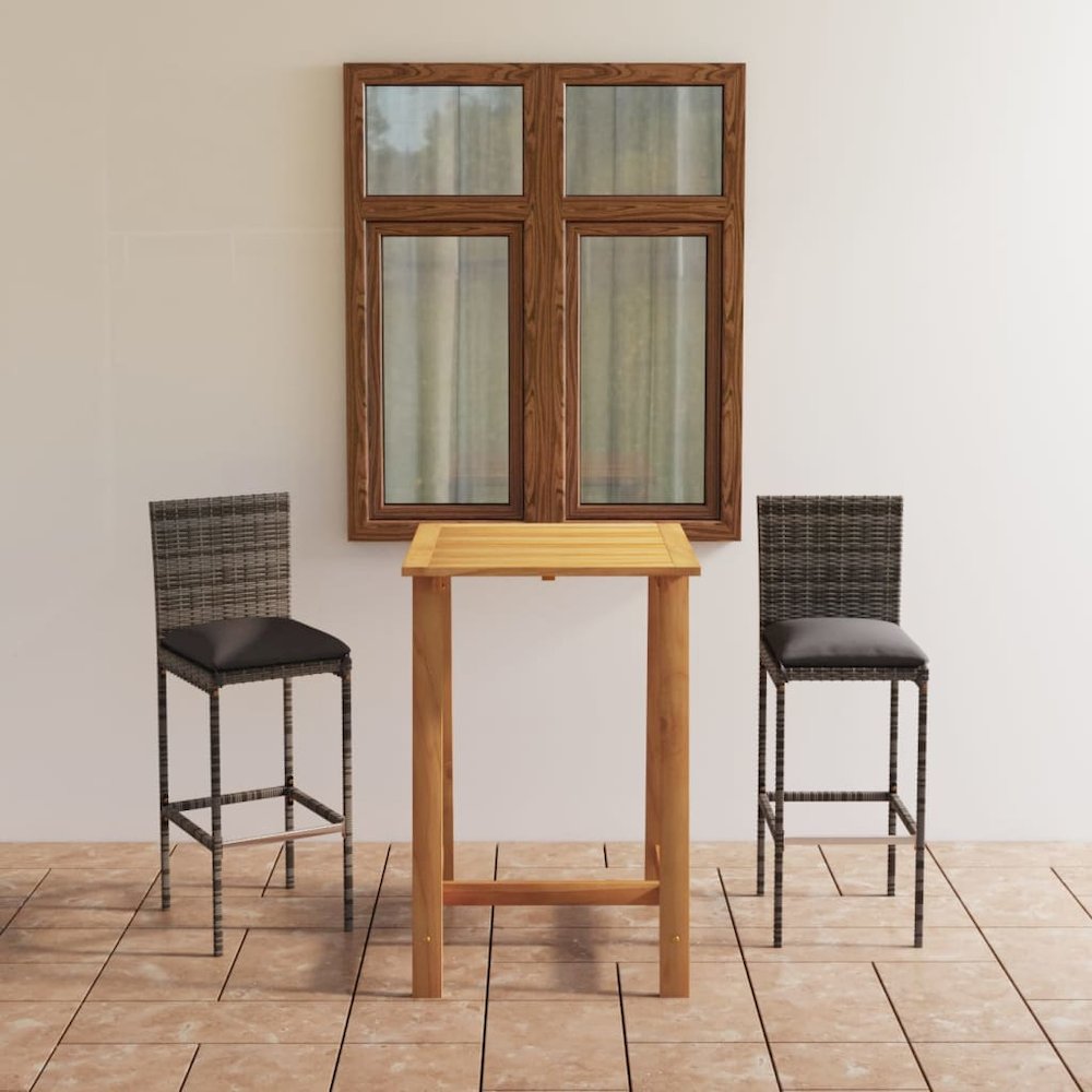 Garden Bar Set Grey, Anthracite. Picture 1