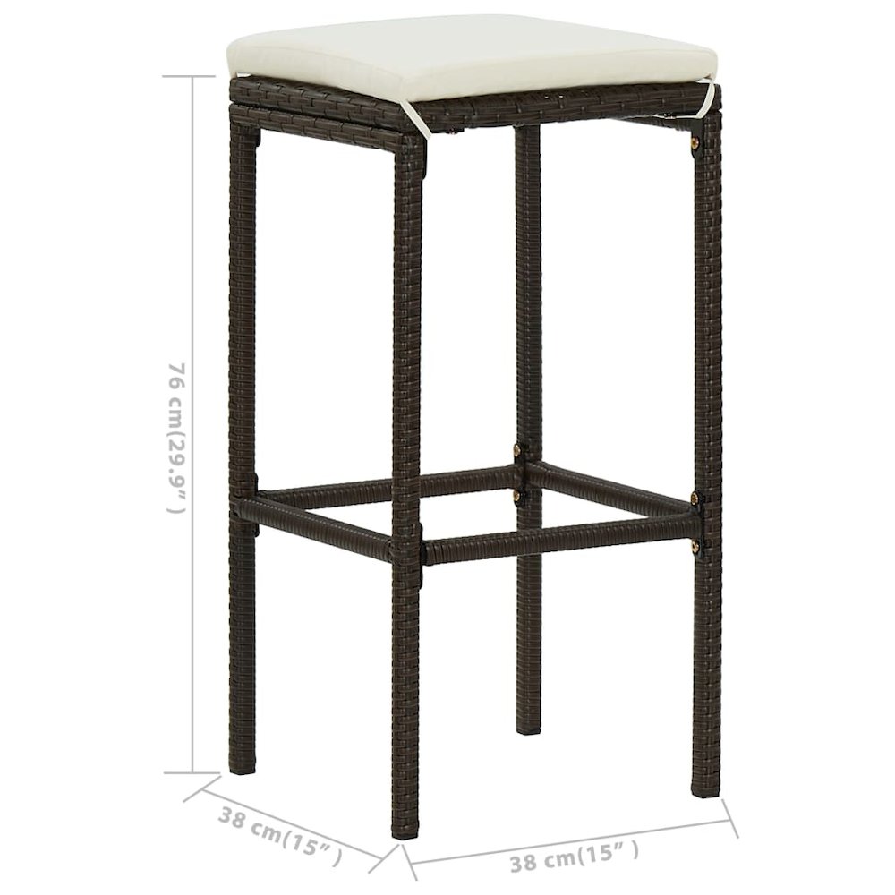 Garden Bar Set Black Solid Acacia wood 3 Piece Set. Picture 12
