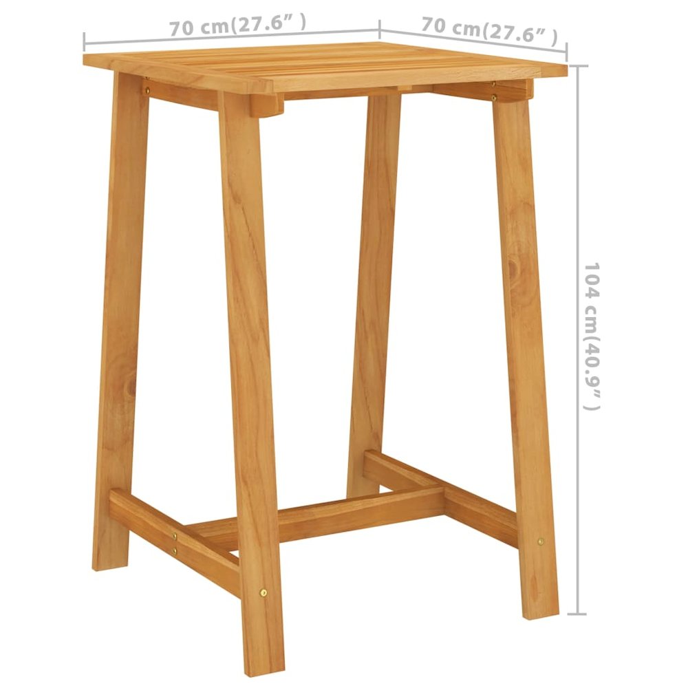 Garden Bar Set Brown Solid Acacia wood Medium Removable Covers. Picture 11