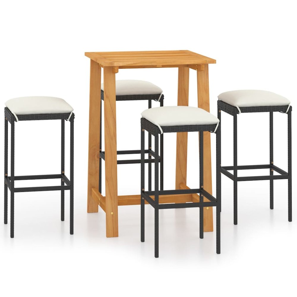 Garden Bar Set Black, Cream. Picture 2