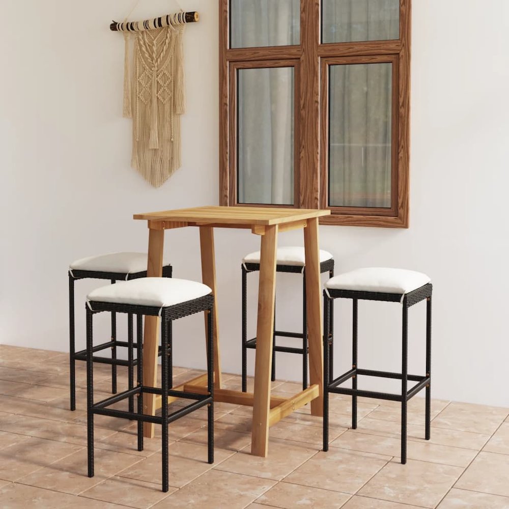 Garden Bar Set Black, Cream. Picture 1