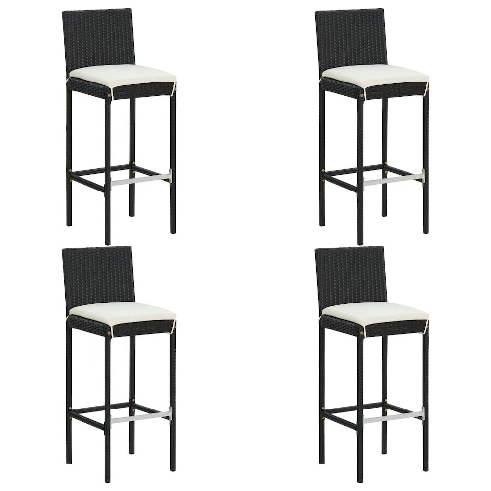 Garden Bar Set Black Solid Acacia wood Medium Durable. Picture 8