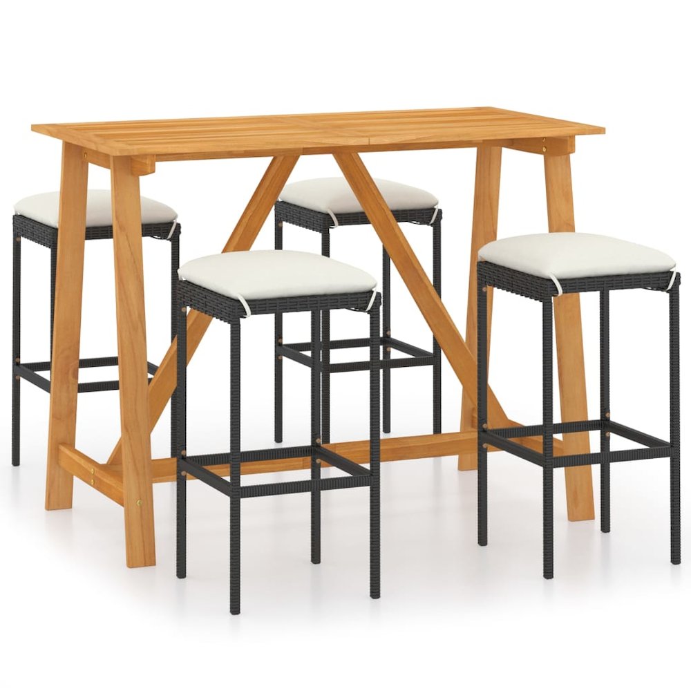 Garden Bar Set Black, Cream. Picture 2