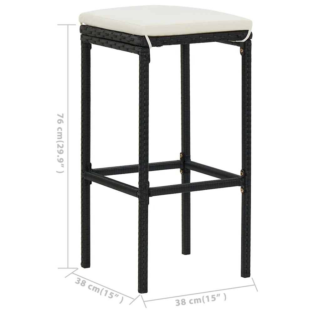 Garden Bar Set Black, Cream. Picture 12