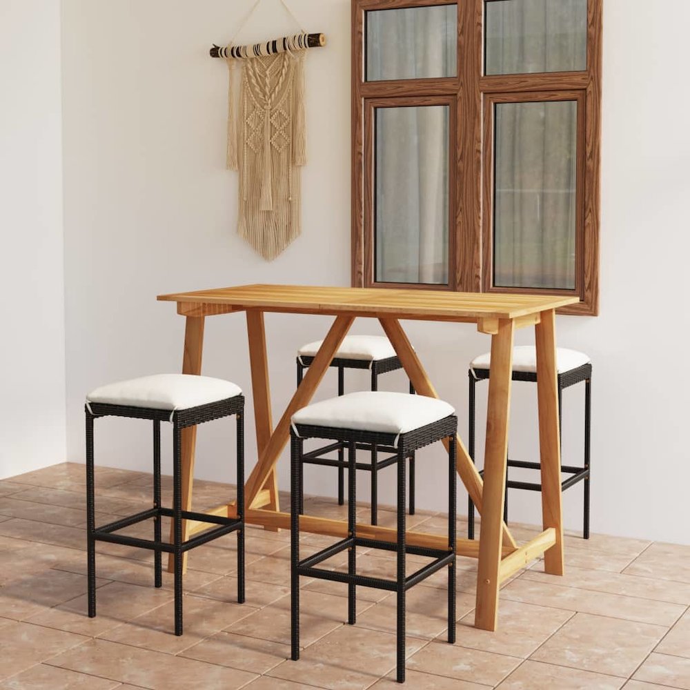 Garden Bar Set Black, Cream. Picture 1