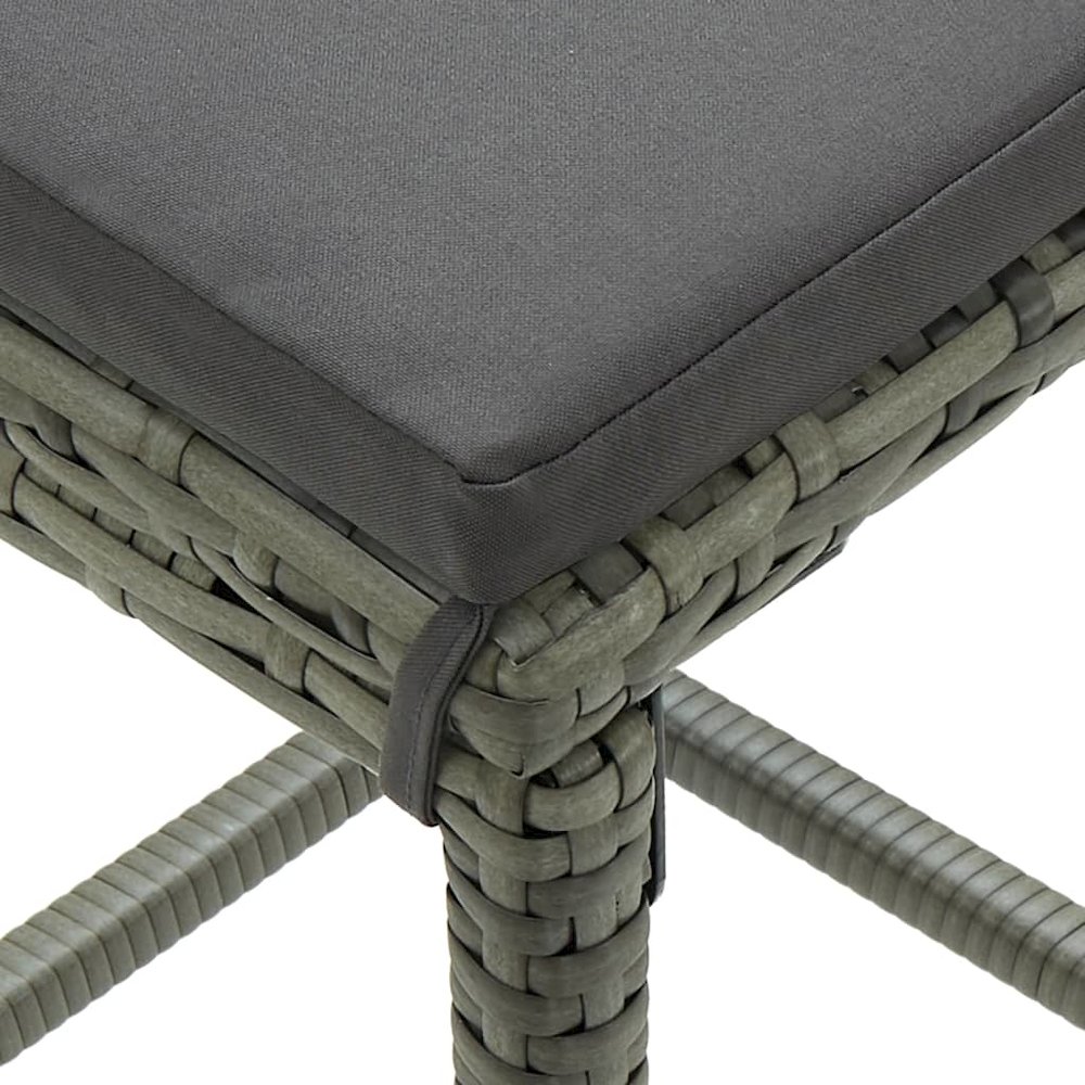 Garden Bar Set Grey Solid acacia wood Medium Removable Covers. Picture 10