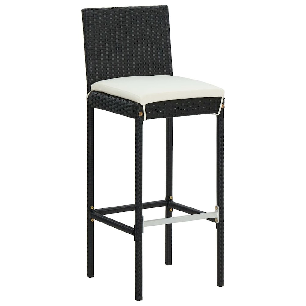 Garden Bar Set Black, Table - Natural Wood. Picture 8