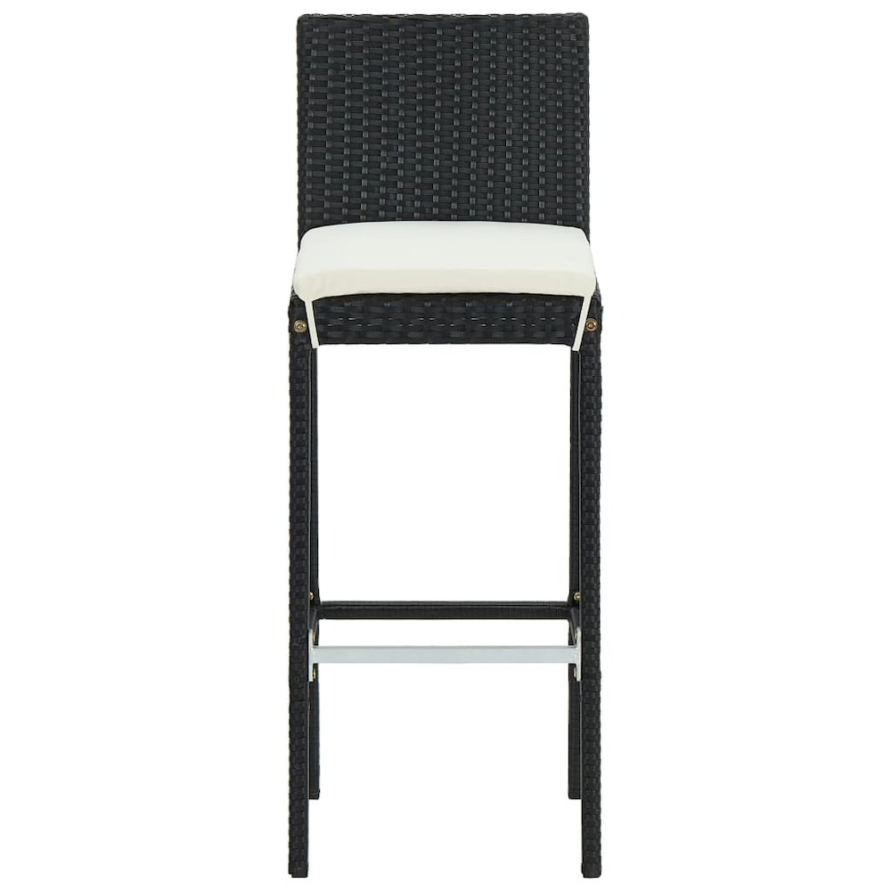 Garden Bar Set Black, Table - Natural Wood. Picture 9