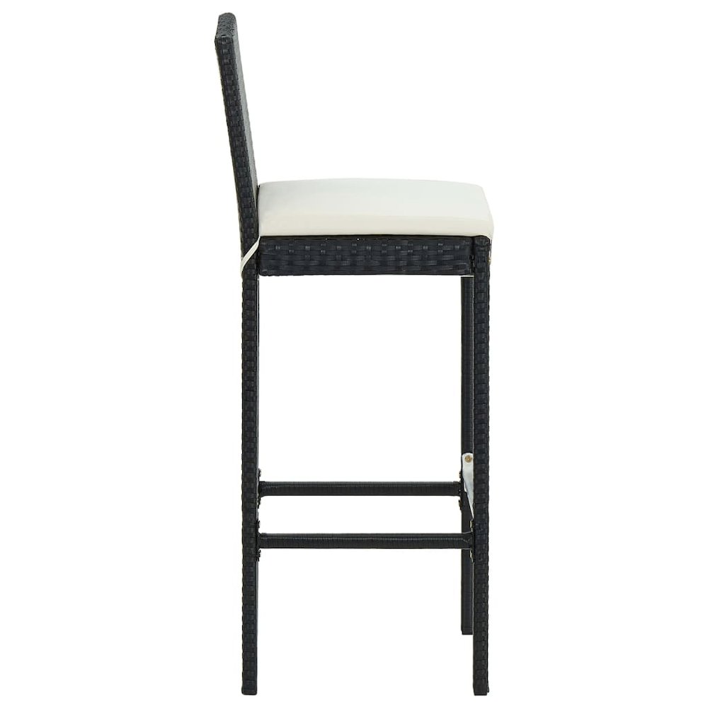 Garden Bar Set Black, Table - Natural Wood. Picture 10