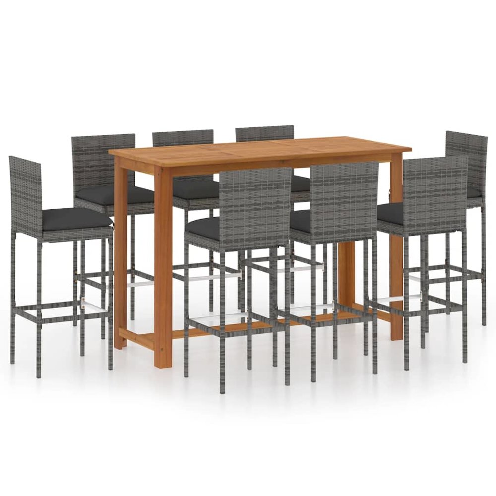 Garden Bar Set Gray, Anthracite. Picture 2