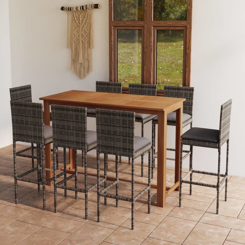 Garden Bar Set Gray, Anthracite. Picture 1