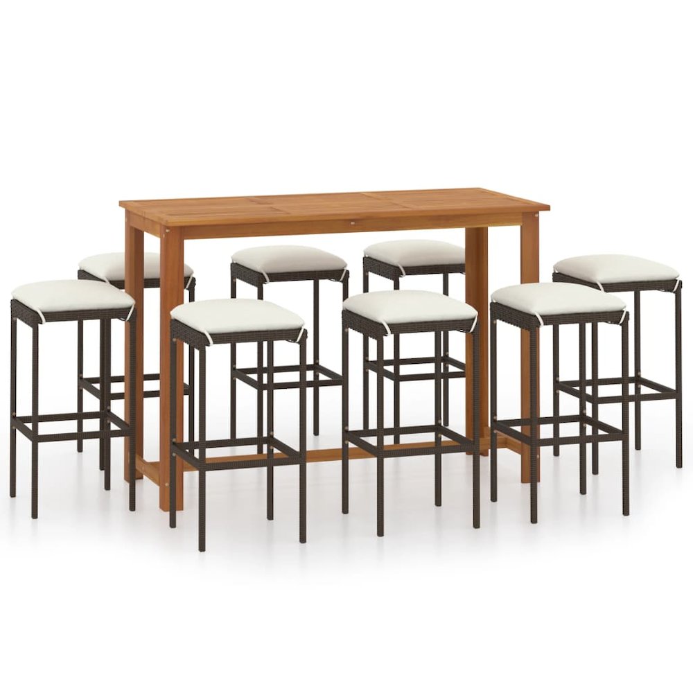 Garden Bar Set Brown, Cream. Picture 2