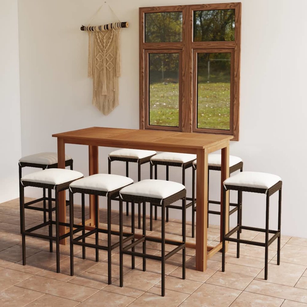Garden Bar Set Brown, Cream. Picture 1