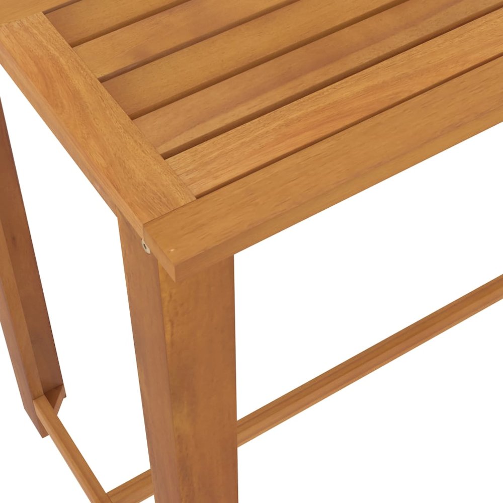 Garden Bar Set Black Solid Acacia Wood Medium Durable. Picture 6
